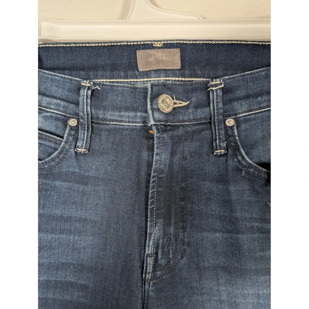 Mother Jeans Womens 26 Blue The Rascal‎ Ankle Snippet Raw Hem Tongue And Chic